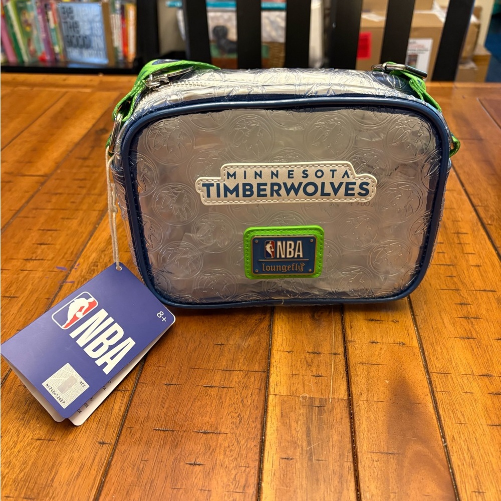 🔥 Loungefly Minnesota Timberwolves Clear Crossbody Bag